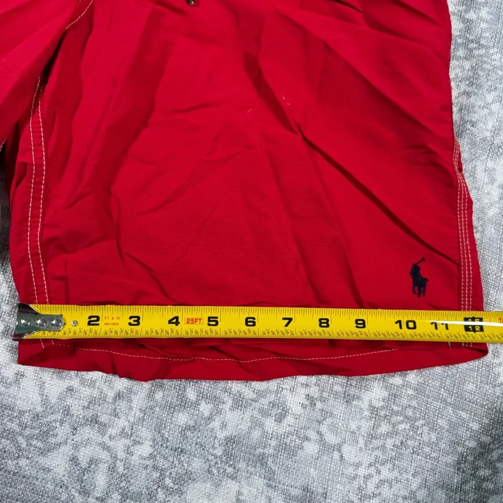 Polo Ralph Lauren Swim Trunks Mens Large Red Cargo Pocket Board Shorts Pony Logo